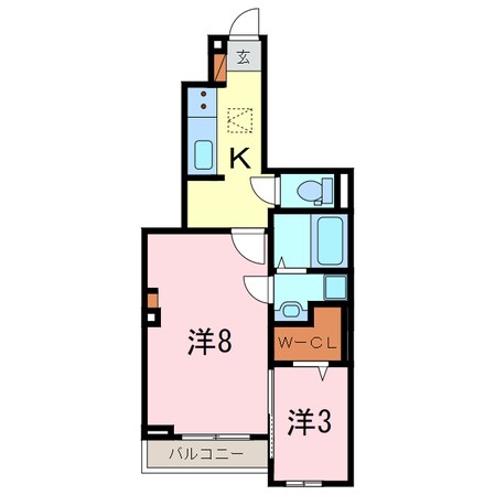 サン　ステイブル二本木Bの物件間取画像